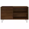 Barna tölgyszínű szerelt fa hanglemezszekrény 85x38x48 cm