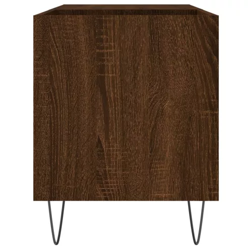 Barna tölgyszínű szerelt fa hanglemezszekrény 85x38x48 cm