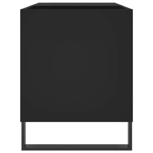 Fekete szerelt fa hanglemezszekrény 85x38x48 cm