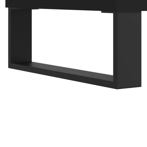 Fekete szerelt fa hanglemezszekrény 85x38x48 cm