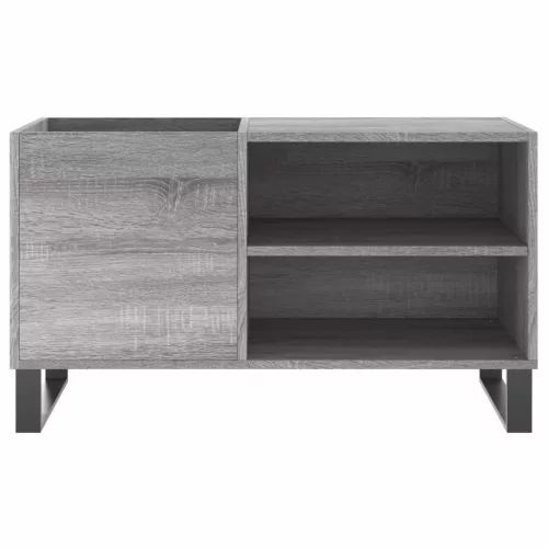 Szürke sonoma színű szerelt fa hanglemezszekrény 85x38x48 cm