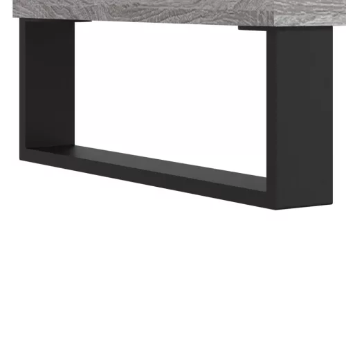 Szürke sonoma színű szerelt fa hanglemezszekrény 85x38x48 cm