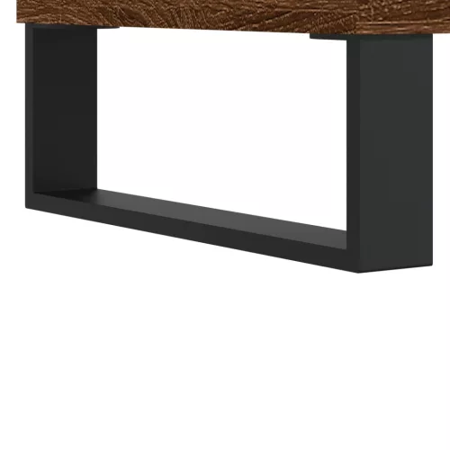 Barna tölgyszínű szerelt fa hanglemezszekrény 85x38x48 cm