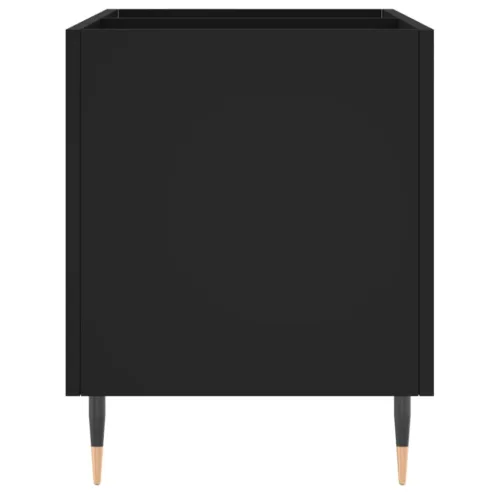 Fekete szerelt fa hanglemezszekrény 74,5x38x48 cm