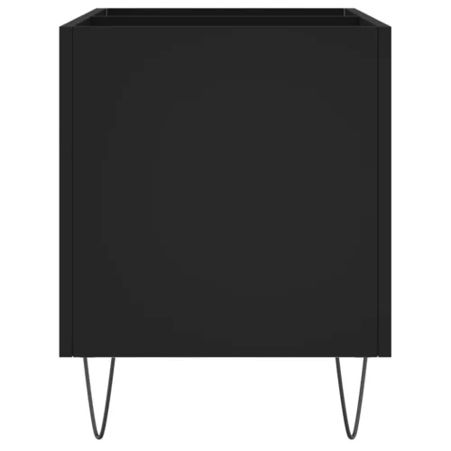 Fekete szerelt fa hanglemezszekrény 74,5x38x48 cm