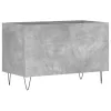 Betonszürke szerelt fa hanglemezszekrény 74,5x38x48 cm