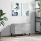 Betonszürke szerelt fa hanglemezszekrény 74,5x38x48 cm