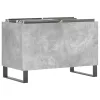 Betonszürke szerelt fa hanglemezszekrény 74,5x38x48 cm