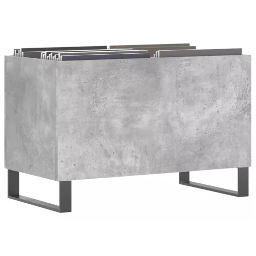 Betonszürke szerelt fa hanglemezszekrény 74,5x38x48 cm