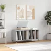 Betonszürke szerelt fa hanglemezszekrény 100 x 38 x 48 cm