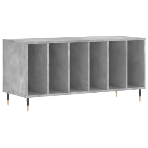 Betonszürke szerelt fa hanglemezszekrény 100 x 38 x 48 cm