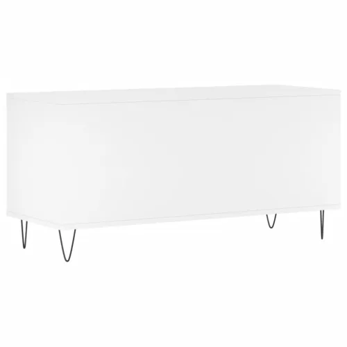 Fehér szerelt fa hanglemezszekrény 100 x 38 x 48 cm