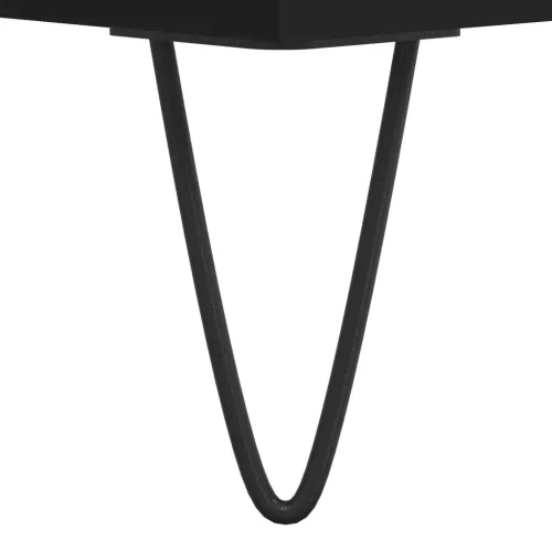 Fekete szerelt fa hanglemezszekrény 100 x 38 x 48 cm