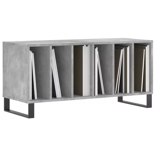 Betonszürke szerelt fa hanglemezszekrény 100 x 38 x 48 cm