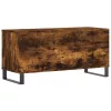 Füstös tölgy színű szerelt fa hanglemezszekrény 100x38x48 cm