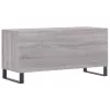 Szürke sonoma színű szerelt fa hanglemezszekrény 100x38x48 cm