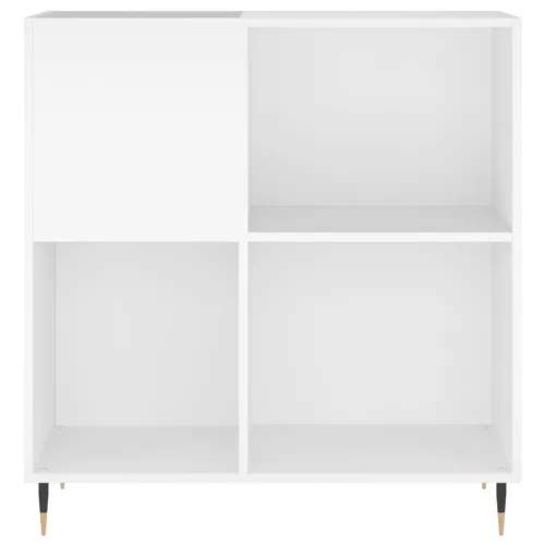 Fehér szerelt fa hanglemezszekrény 84,5 x 38 x 89 cm