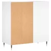 Fehér szerelt fa hanglemezszekrény 84,5 x 38 x 89 cm