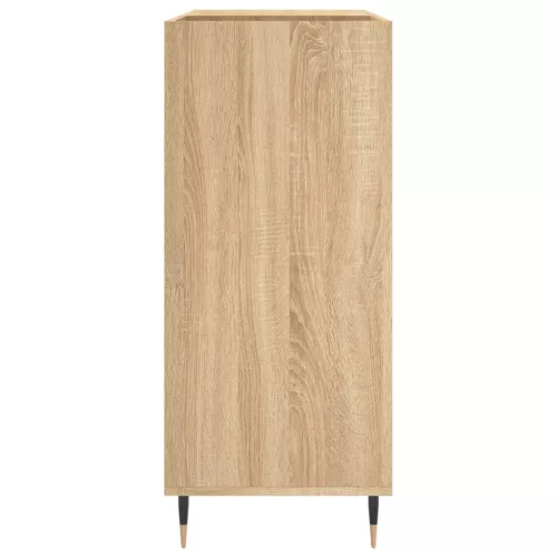 Sonoma tölgy színű szerelt fa hanglemezszekrény 84,5x38x89 cm