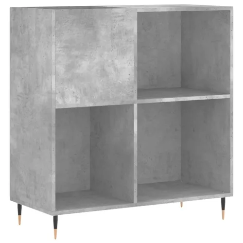 Betonszürke szerelt fa hanglemezszekrény 84,5 x 38 x 89 cm