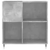 Betonszürke szerelt fa hanglemezszekrény 84,5 x 38 x 89 cm
