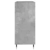 Betonszürke szerelt fa hanglemezszekrény 84,5 x 38 x 89 cm