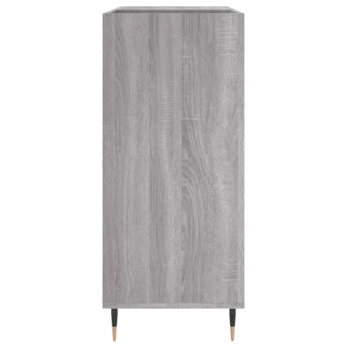 Szürke sonoma színű szerelt fa hanglemezszekrény 84,5x38x89 cm