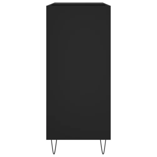 Fekete szerelt fa hanglemezszekrény 84,5 x 38 x 89 cm