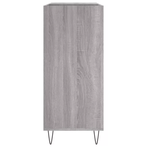 Szürke sonoma színű szerelt fa hanglemezszekrény 84,5x38x89 cm