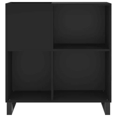 Fekete szerelt fa hanglemezszekrény 84,5 x 38 x 89 cm