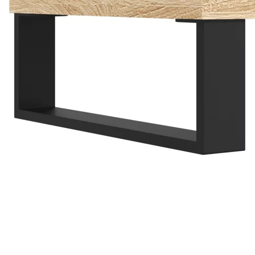 Sonoma tölgy színű szerelt fa hanglemezszekrény 84,5x38x89 cm