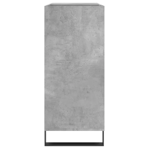Betonszürke szerelt fa hanglemezszekrény 84,5 x 38 x 89 cm
