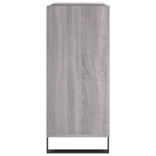Szürke sonoma színű szerelt fa hanglemezszekrény 84,5x38x89 cm