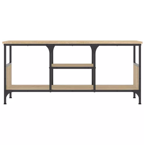 Sonoma tölgy színű szerelt fa és vas TV-szekrény 100x35x45 cm