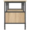 Sonoma tölgy színű szerelt fa és vas TV-szekrény 100x35x45 cm