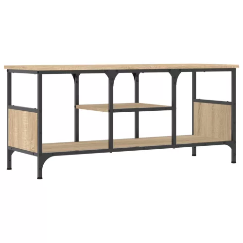Sonoma tölgy színű szerelt fa és vas TV-szekrény 100x35x45 cm