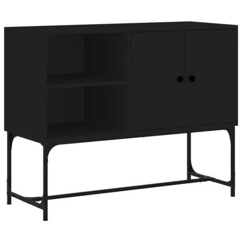 Fekete szerelt fa tálalóasztal 100 x 40 x 79,5 cm