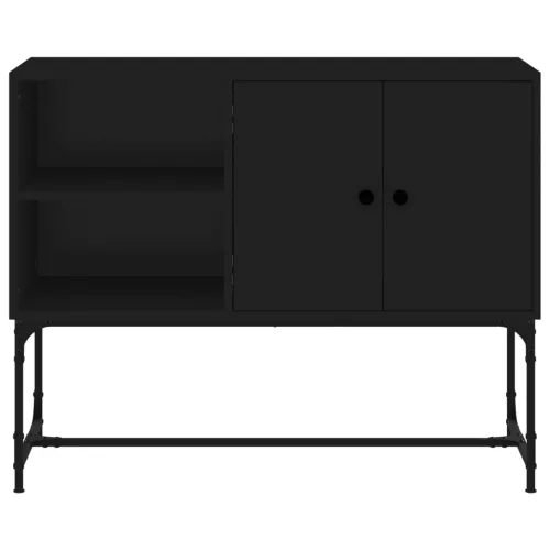 Fekete szerelt fa tálalóasztal 100 x 40 x 79,5 cm
