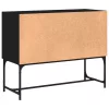 Fekete szerelt fa tálalóasztal 100 x 40 x 79,5 cm