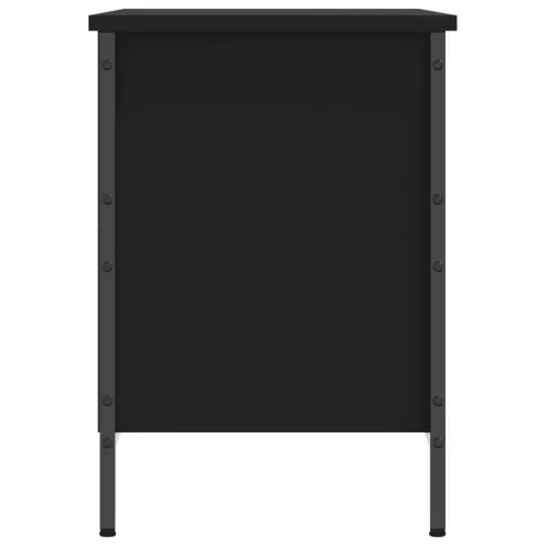 Fekete szerelt fa cipőszekrény 69 x 35 x 50 cm