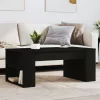 Fekete szerelt fa dohányzóasztal 102 x 55 x 42 cm