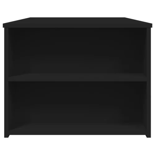 Fekete szerelt fa dohányzóasztal 102 x 55 x 42 cm