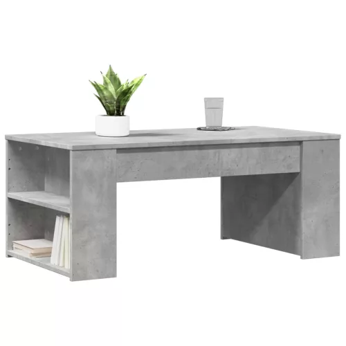 Betonszürke szerelt fa dohányzóasztal 102 x 55 x 42 cm