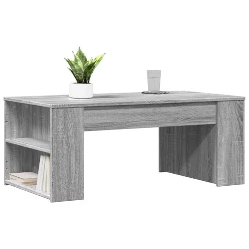 Szürke sonoma színű szerelt fa dohányzóasztal 102 x 55 x 42 cm