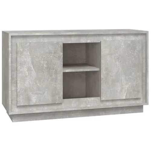 Betonszürke szerelt fa tálalószekrény 102x35x60 cm