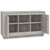 Betonszürke szerelt fa tálalószekrény 102x35x60 cm