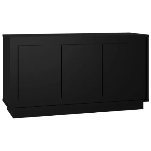 Fekete szerelt fa tálalószekrény 102x35x55 cm