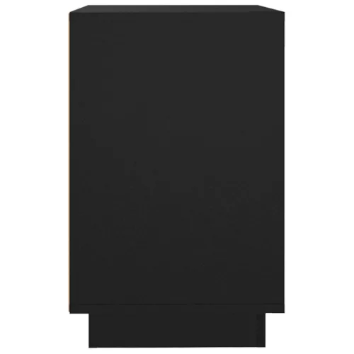 Fekete szerelt fa tálalószekrény 102x35x55 cm