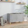 Betonszürke szerelt fa hanglemezszekrény 74,5x38x48 cm