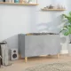 Betonszürke szerelt fa hanglemezszekrény 74,5x38x48 cm